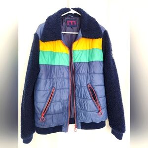 Rare Teddy Fresh Sherpa/Puffer/Zip Up Bomber Jacket, Size L